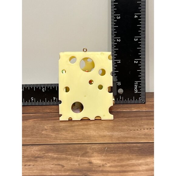 1985 HALLMARK KEEPSAKE ORNAMENT QLX706-5 SWISS CHEESE LANE LIGHTED MOUSE - Picture 6 of 9